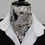 Thumbnail: Grey and White Cat Design Cotton Ascot Cravat / Pocket Square