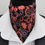 Thumbnail: Mens Black & Orange Retro Design Cotton Ascot Cravat & Pocket Square