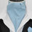 Thumbnail: Mens Baby Blue & White Pin Dot Cotton Ascot Cravat & Pocket Square