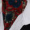 Thumbnail: Mens Rich Red with Blue and Mustard Poppies Design Cotton Ascot Cravat Square