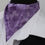 Thumbnail: Purple and Lilac tie dye batik effect Cotton Ascot Cravat / Pocket Square