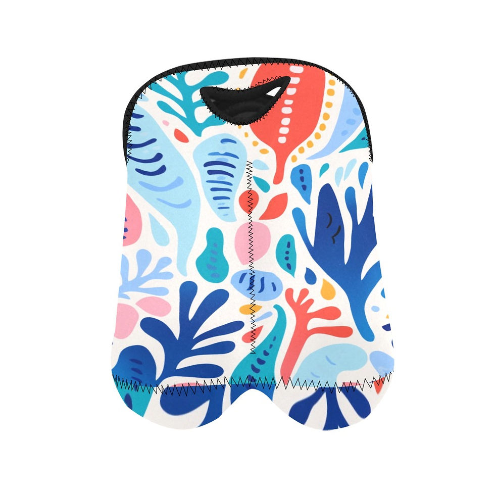 Thumbnail: Primary Coral Wine Carrier 2-Bottle Neoprene Wine Bag