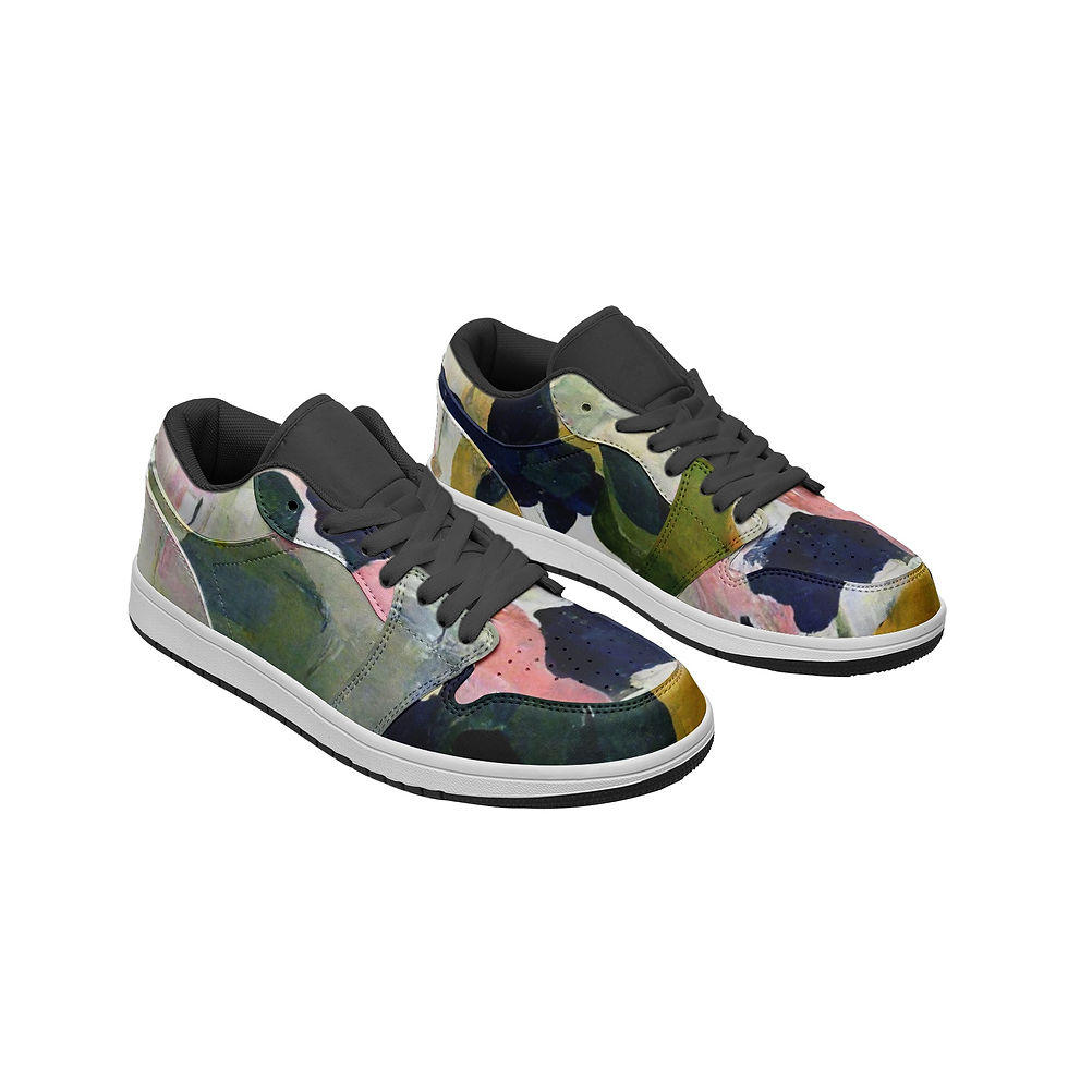 Thumbnail: Painterly Valley Leather Sneakers