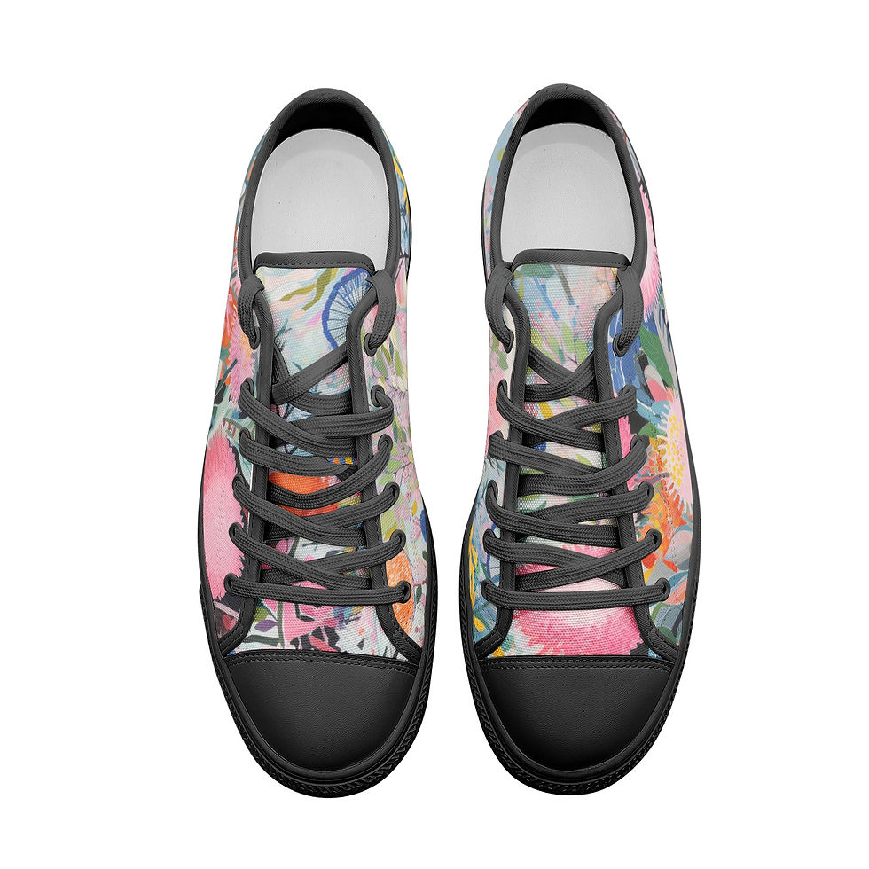 Thumbnail: Colourful Garden Low Top Canvas