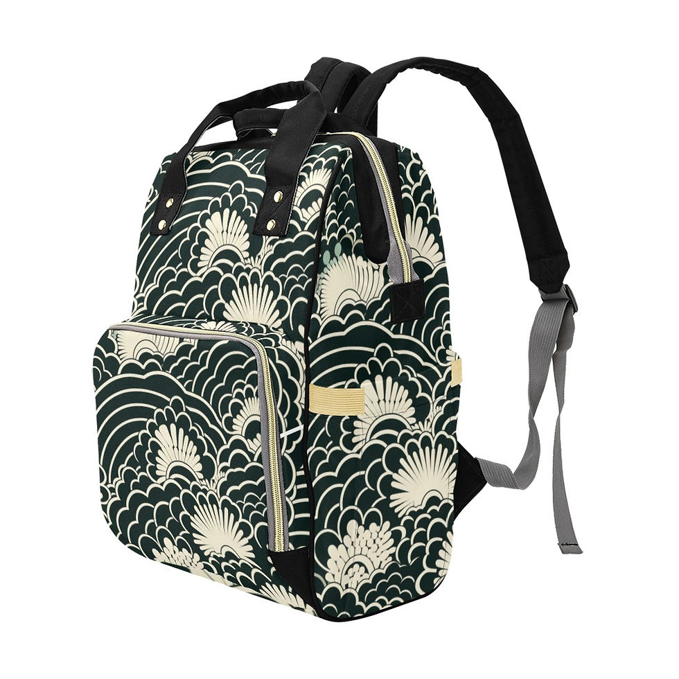 Thumbnail: Japanese-style Floral Multi-Function Backpack