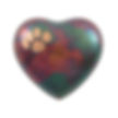 Classic Paw Raku Heart Keepsake <4lbs