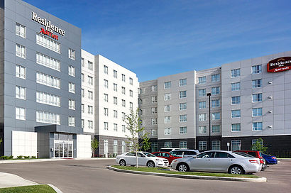 High-rise window cleaning on both brands represented at the Courtyard by Marriott & Residence Inn by Marriott Calgary Airport.