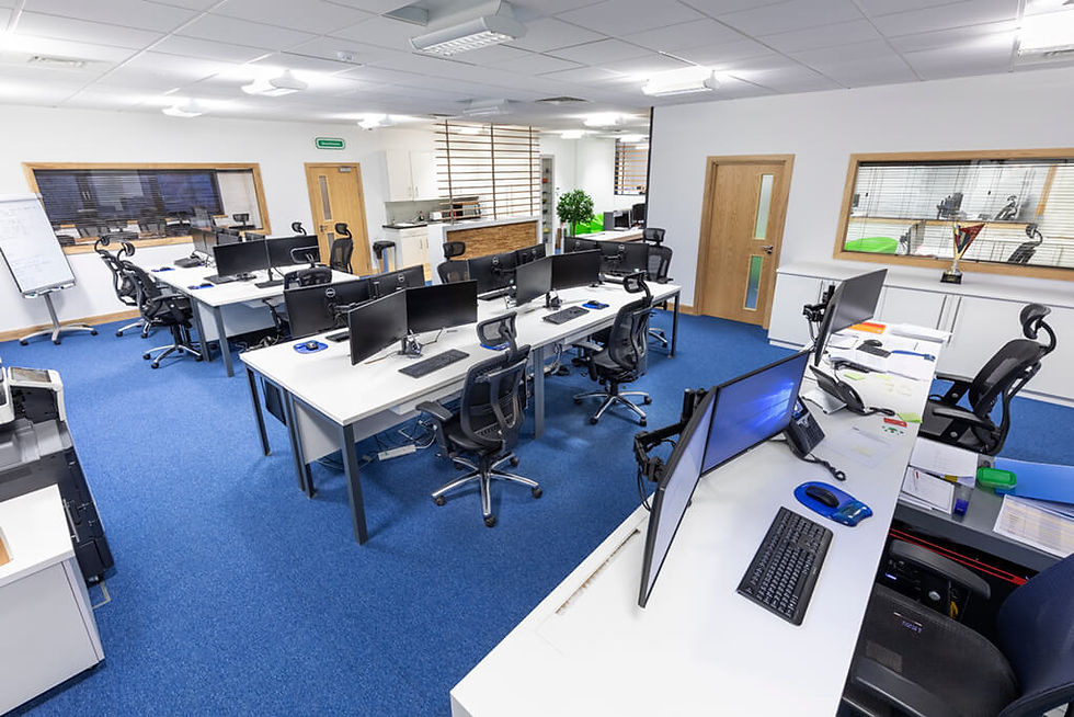 Modern open-plan office workspace