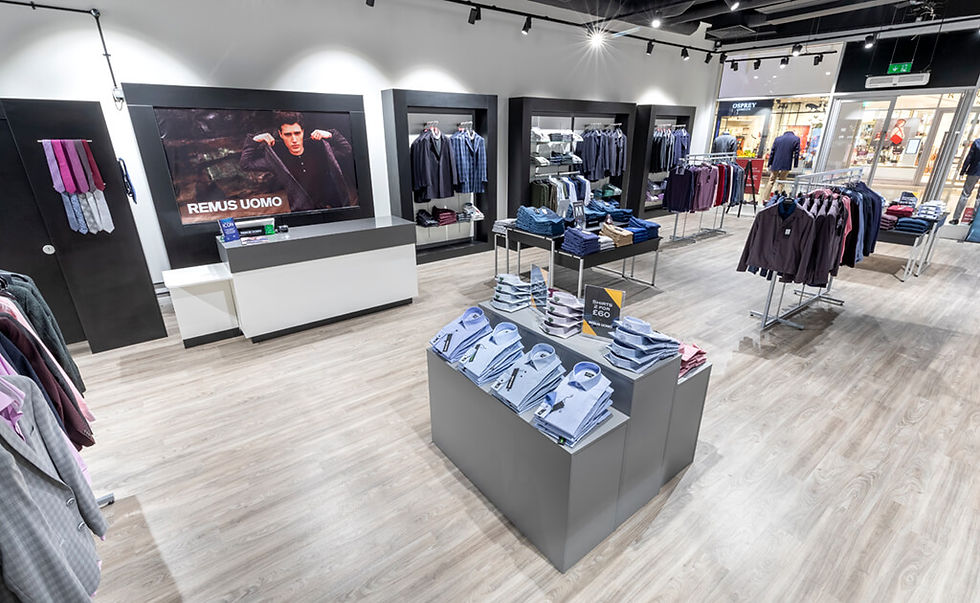 Modern men's fashion store