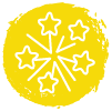 White Stars on Yellow Background