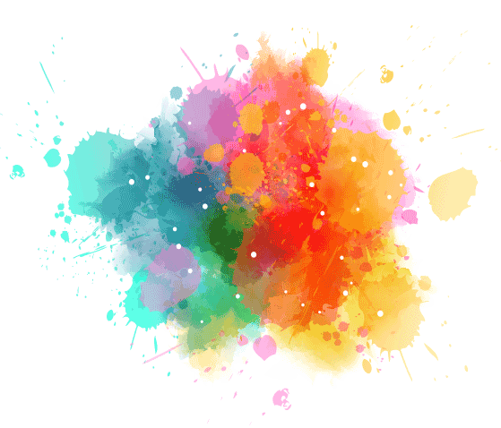 Rainbow Paint Splatter
