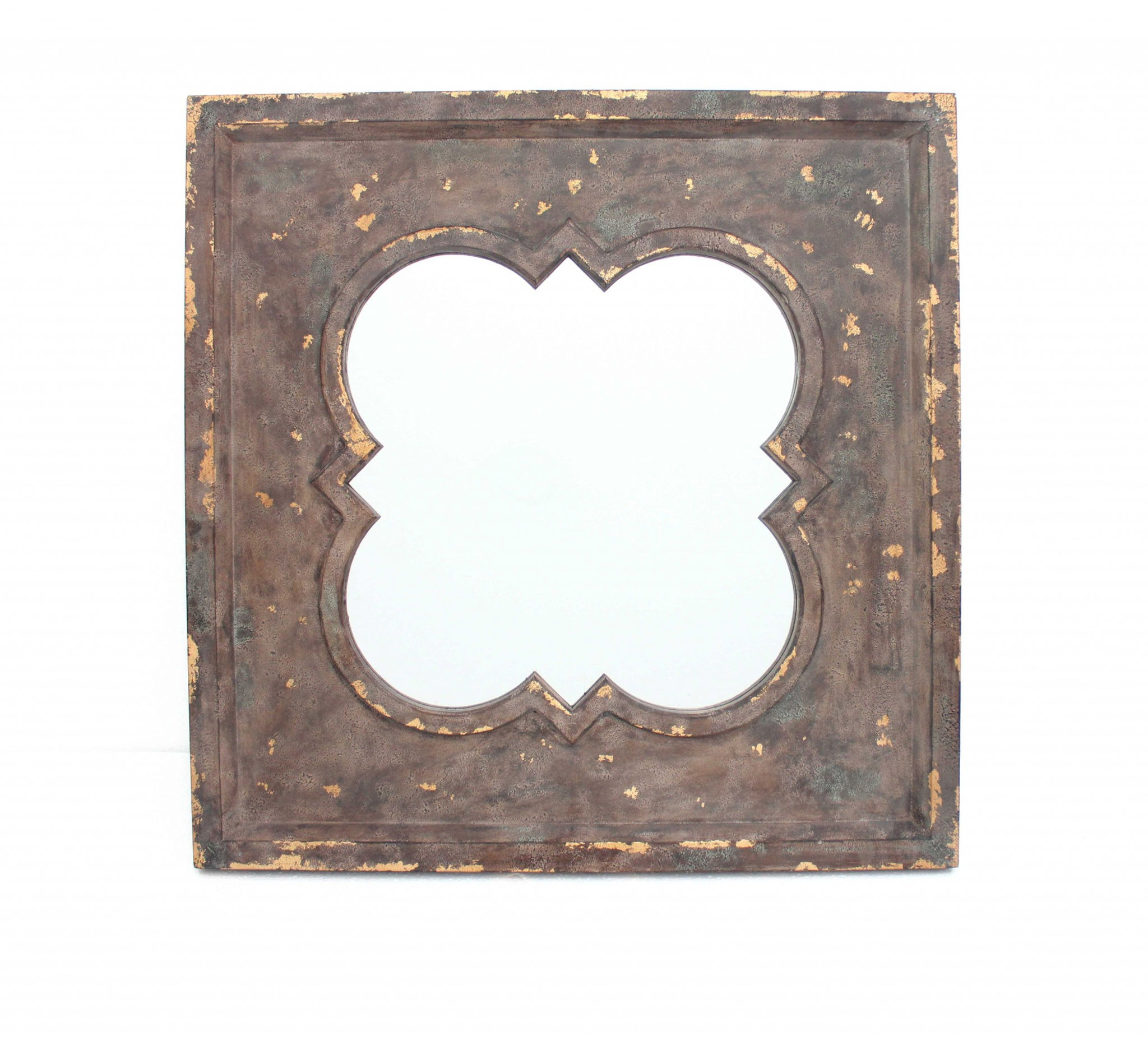 36" Bronze Square Wood Framed Accent Mirror