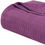 Thumbnail: King Purple Cotton Woven Geometric Blanket
