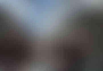 A wide shot from the main floor of the lobby, capturing the building faces, the "tree," and students in comfy chairs