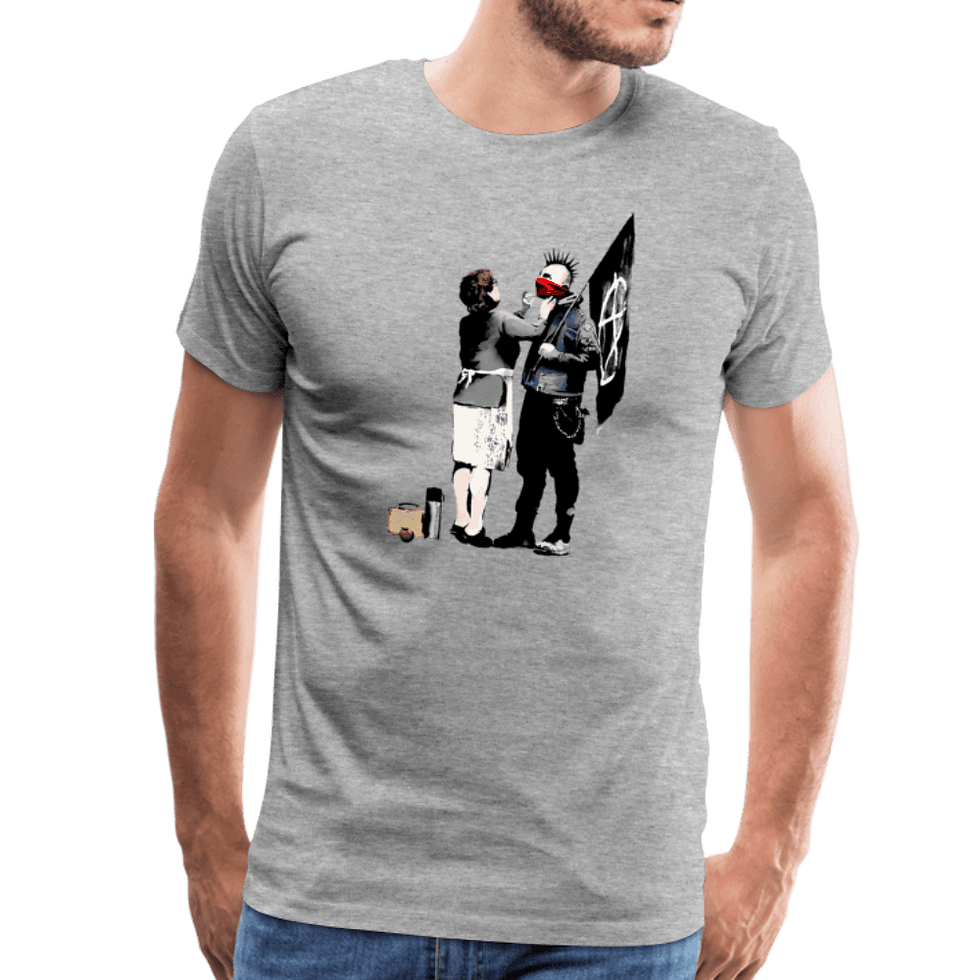 Thumbnail: Banksy Anarchist Punk And His Mother Artwork T-Shirt