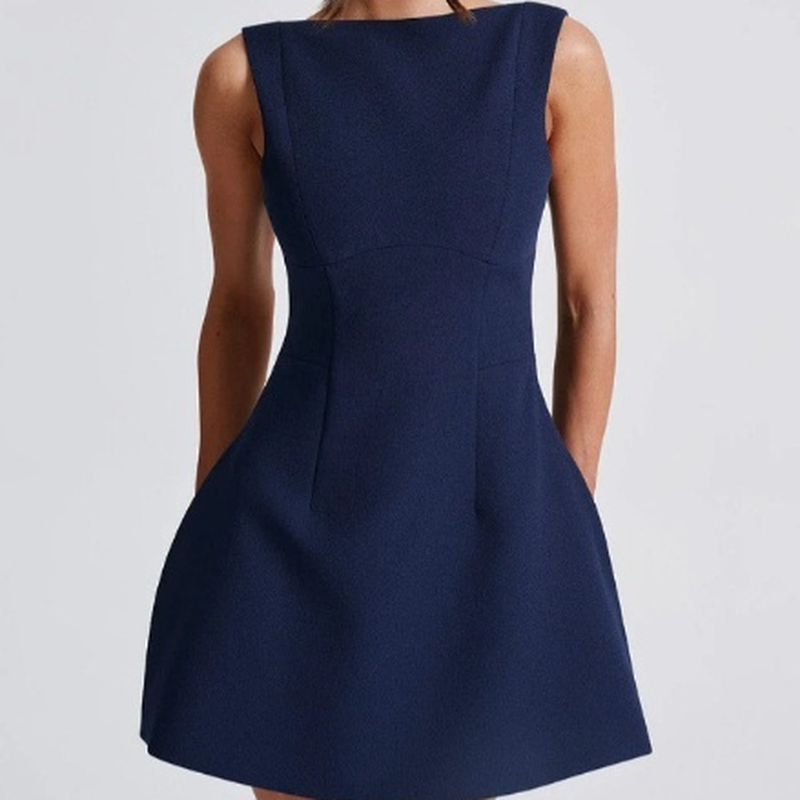 Thumbnail: Sexy Slim-Fitting Backless Dress Summer Sleeveless Short Dresses