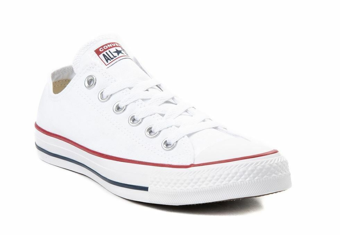 Converse All Star Ox Chuck Taylor Women & Mens Canvas Trainers - Optical White