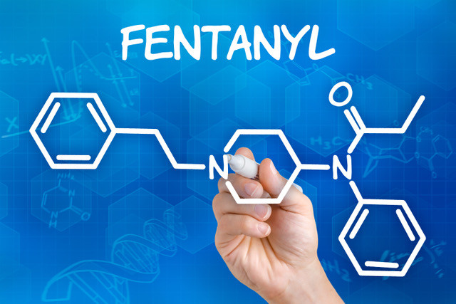 Fentanyl chemical structure model