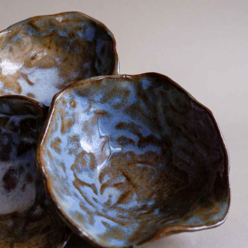 close up floral ceramic