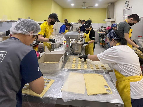 Job training for special needs adults in the Bake with Dignity kitchen