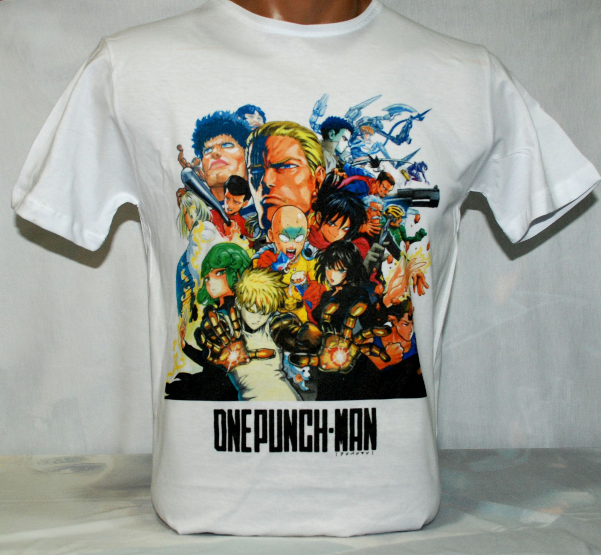 One Punch Man Saitama Genos Tornado Beyaz Tişört