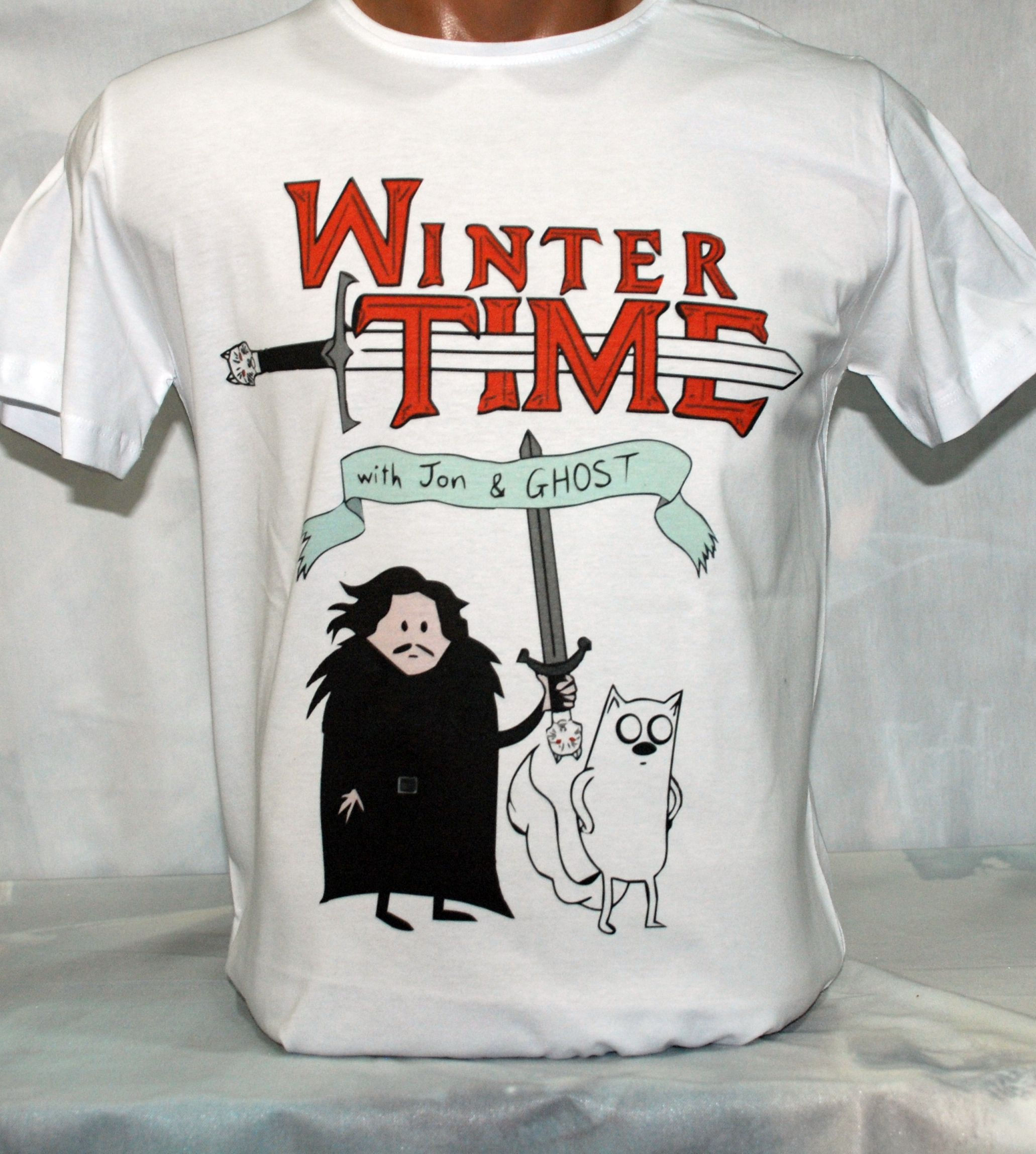 Game Of Thrones Adventure Time Beyaz Tişört