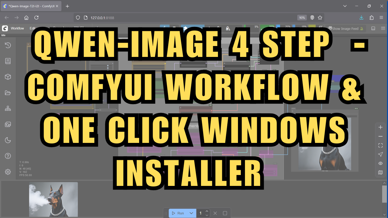 Qwen-Image 4 Step ComfyUI Workflow & One Click Windows Installer