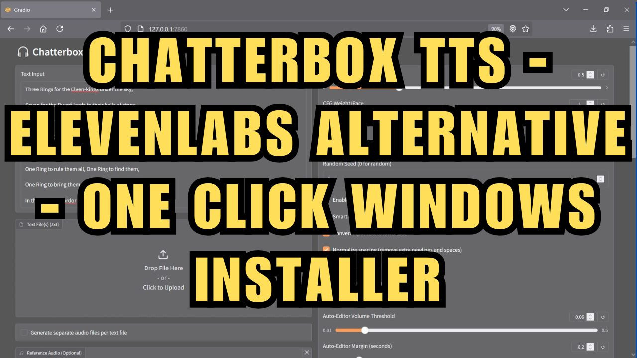 ChatterBox TTS - Elevenlabs Alternative -  One Click Windows Installer