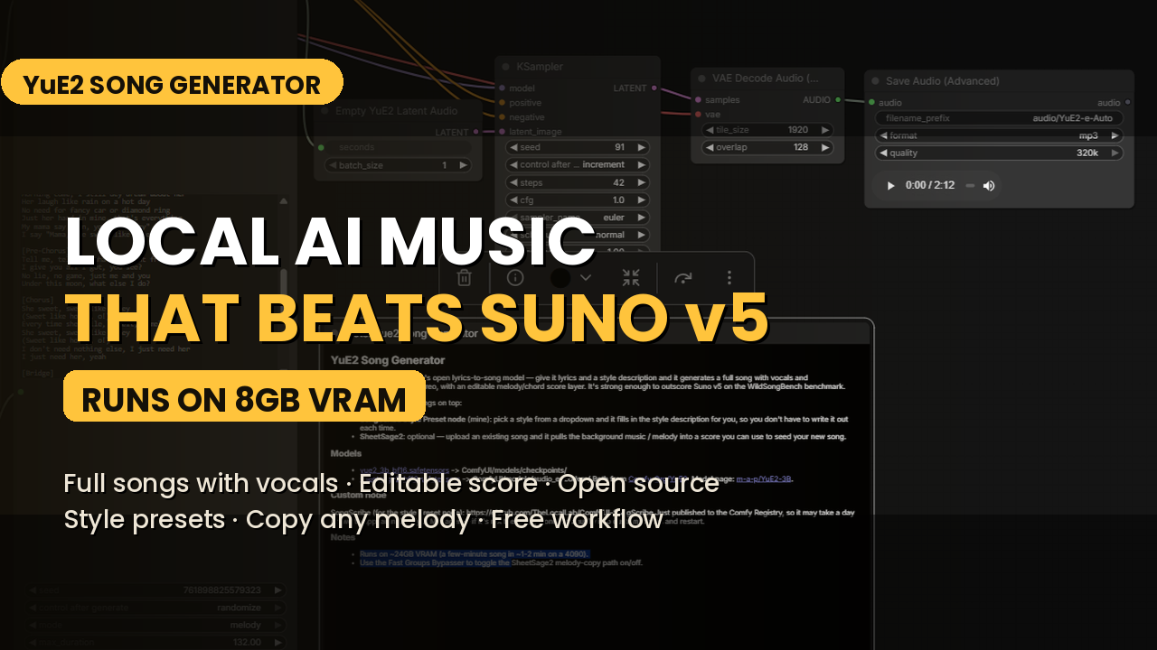 YuE2 Song Generator One-Click ComfyUI Windows Installer