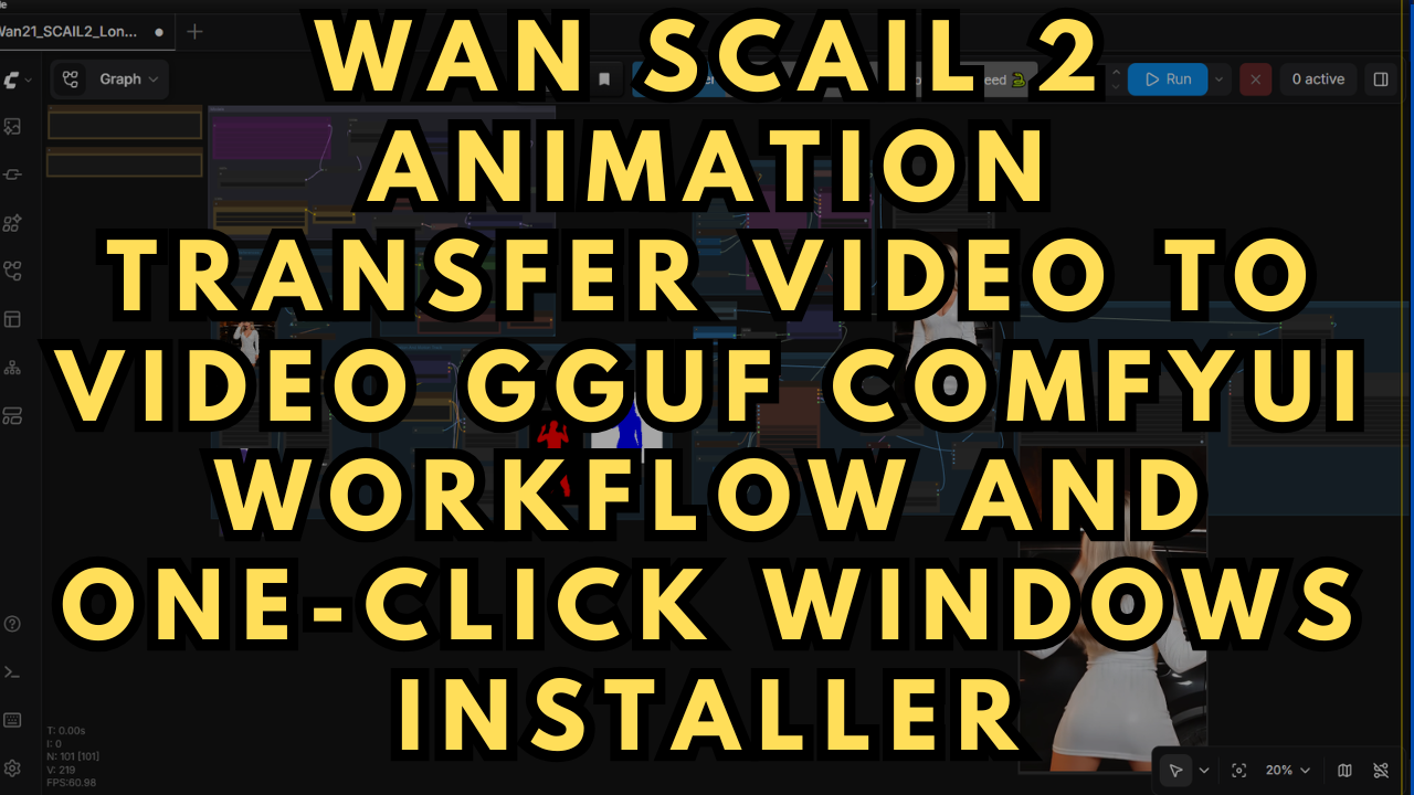 WAN SCAIL 2 Animation Transfer Video to Video GGUF ComfyUI