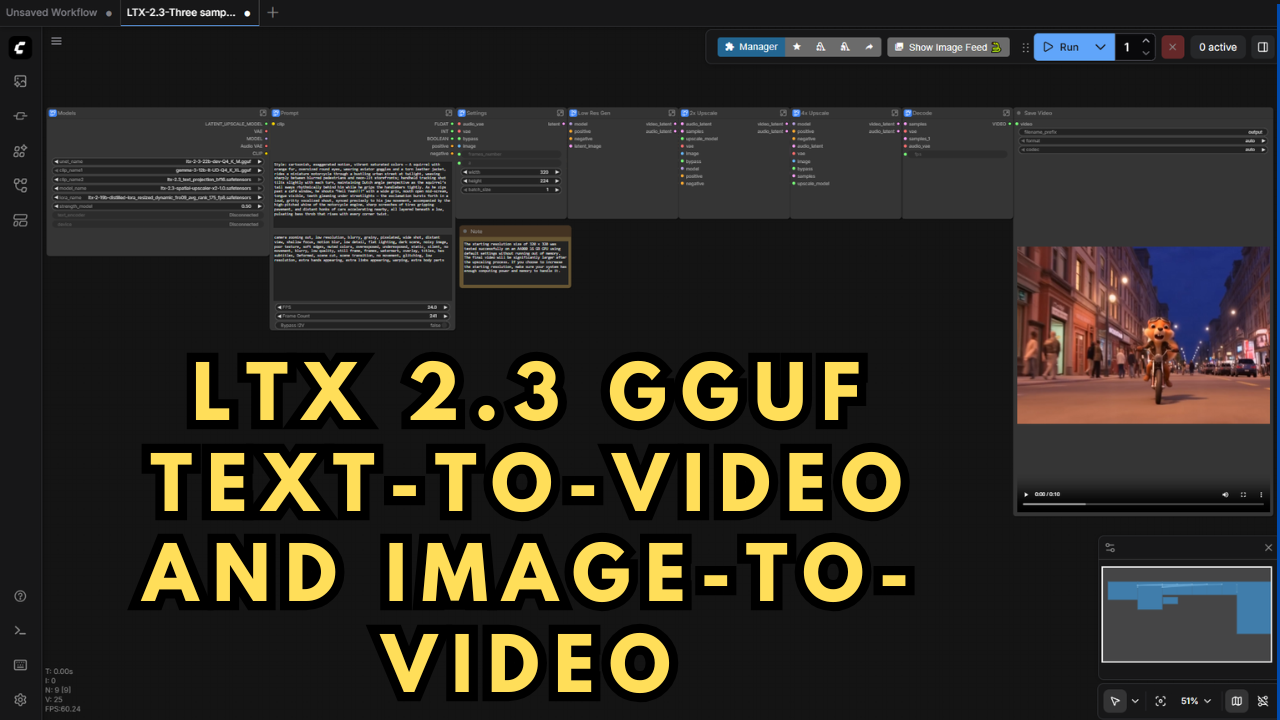 LTX 2.3 22B GGUF(16 GB VRAM): One-Click ComfyUI Installer