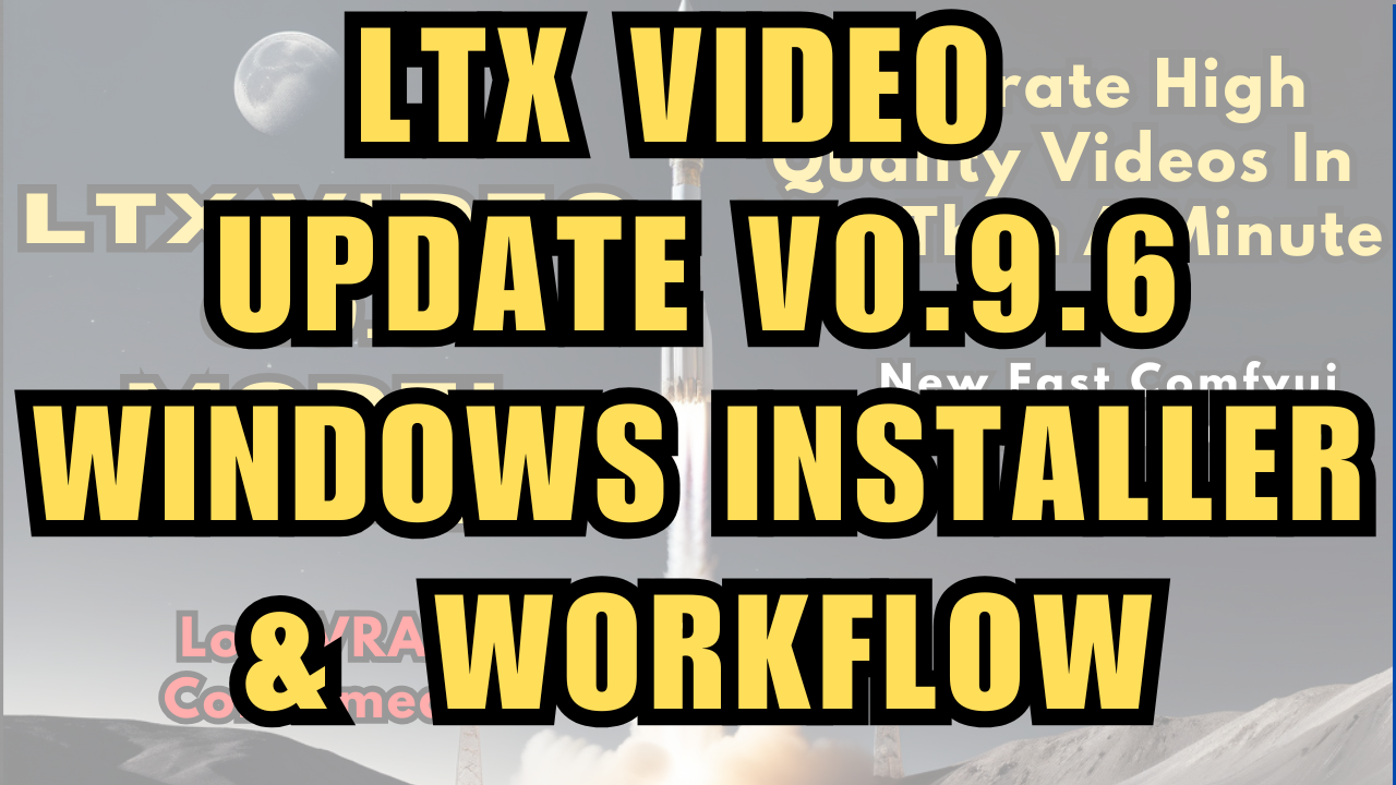 Newly Improved LTX Video v0.9.6 Video Generation Model - Workflow & Installer