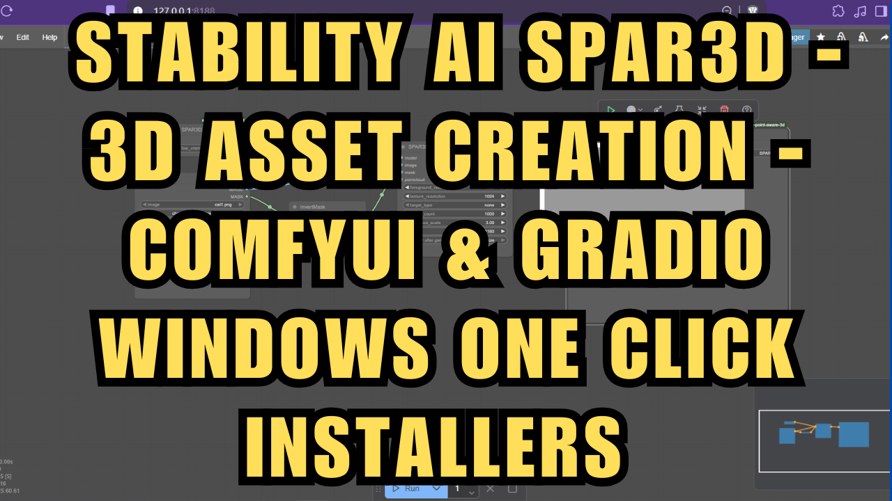 Stability AI Spar3D - 3D Asset Creation - ComfyUI & Gradio One Click Installers