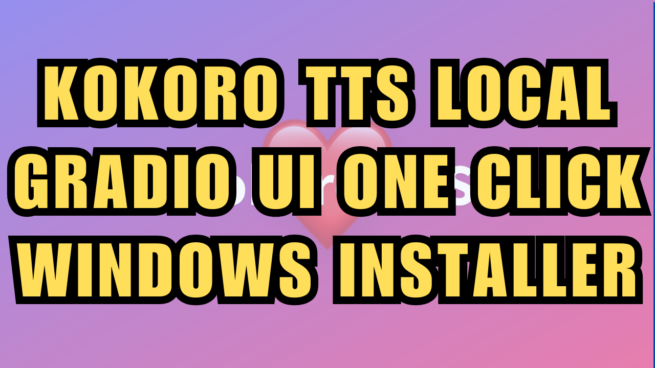 Kokoro TTS Local Gradio UI One Click Windows Installer