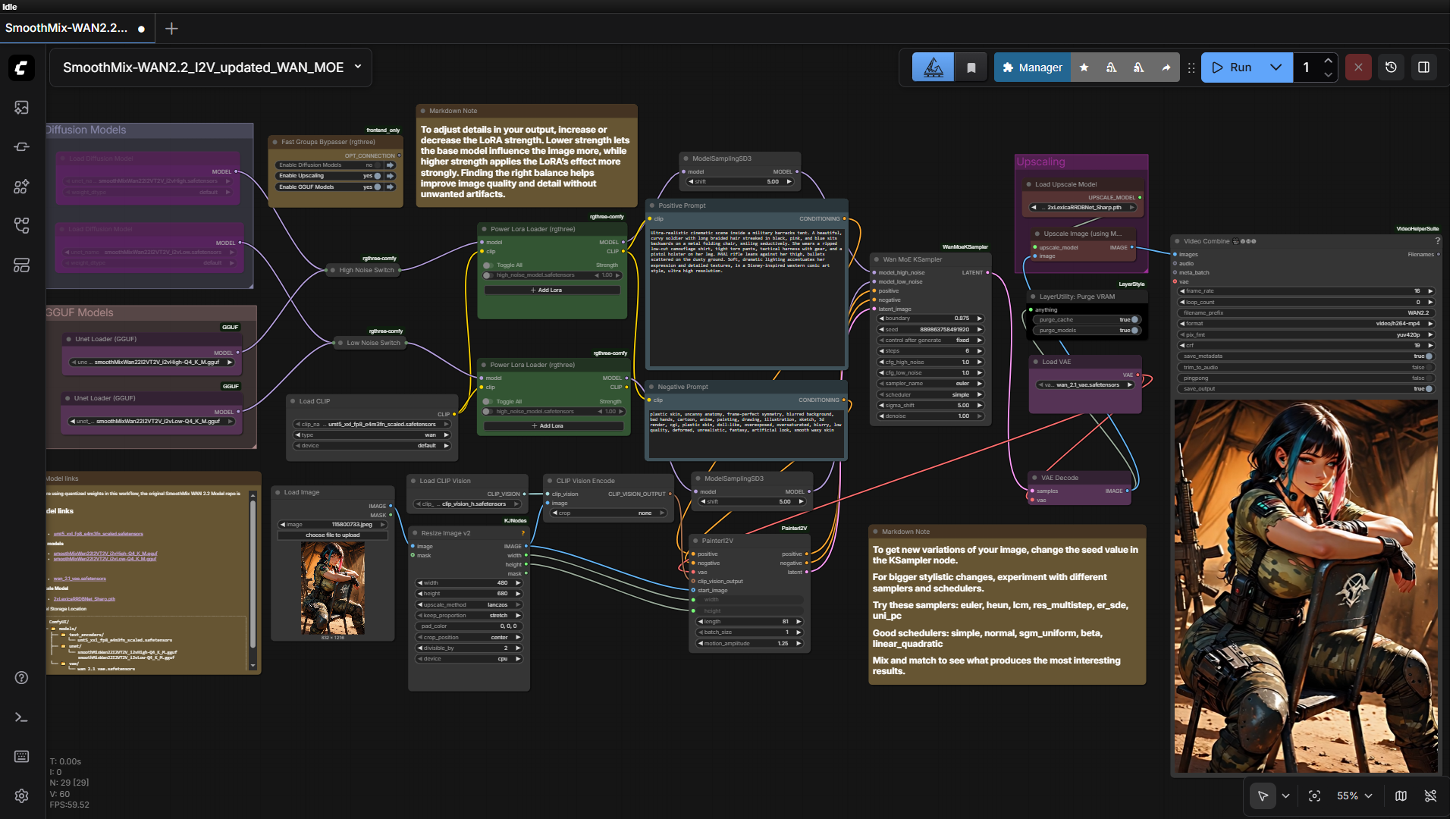 SmoothMIX WAN 2.2 Finetune - ComfyUI & One Click Installer