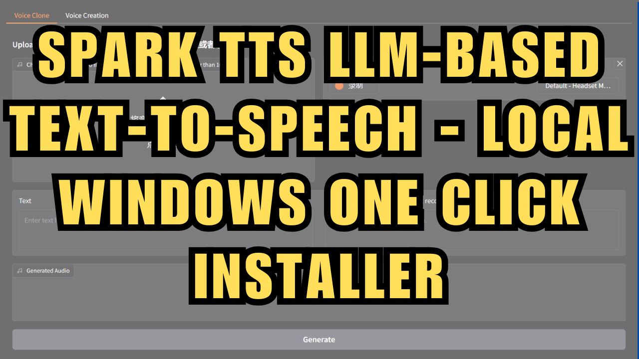 Spark TTS LLM-Based Text-to-Speech - Local Windows One Click Installer