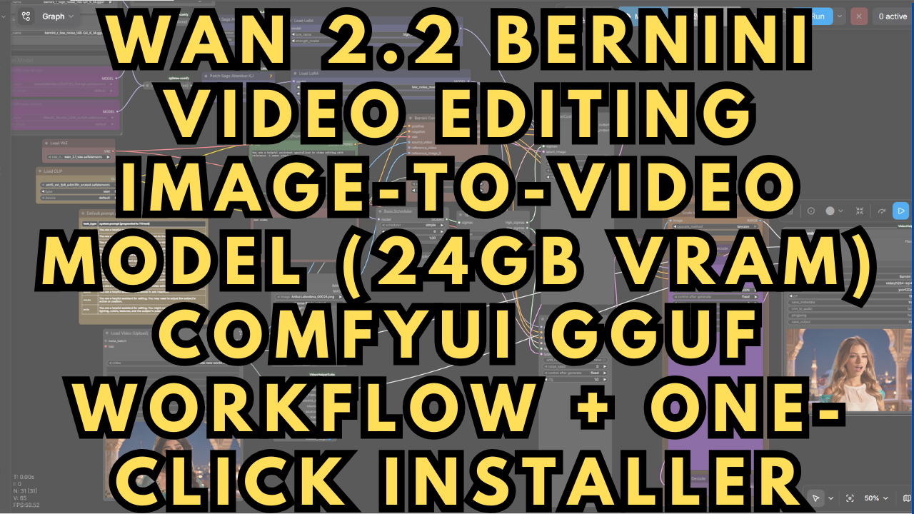 WAN 2.2 Bernini Video Editing Image-to-Video Model ComfyUI
