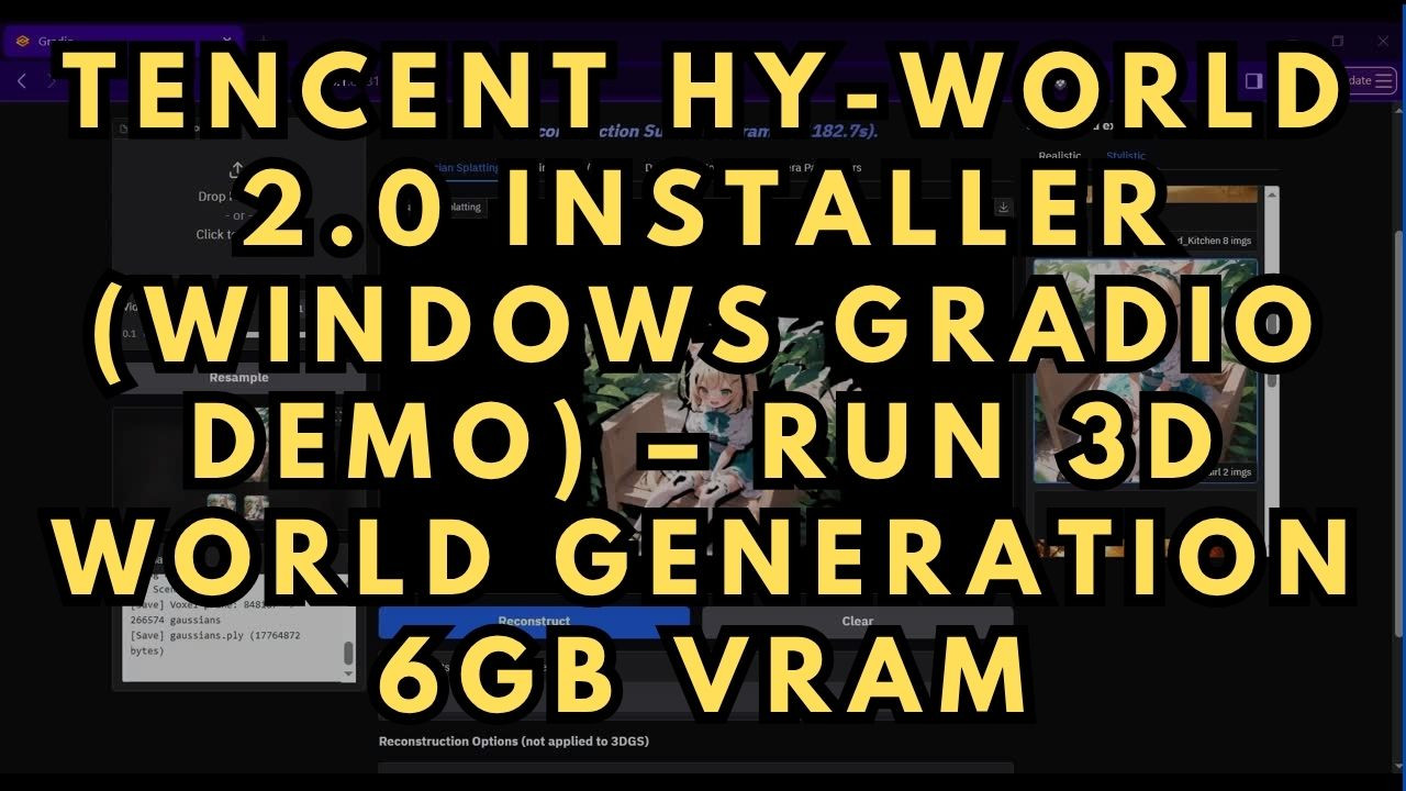 Tencent HY-World 2.0 Installer (Windows Gradio Demo) – Run 3D World Generation