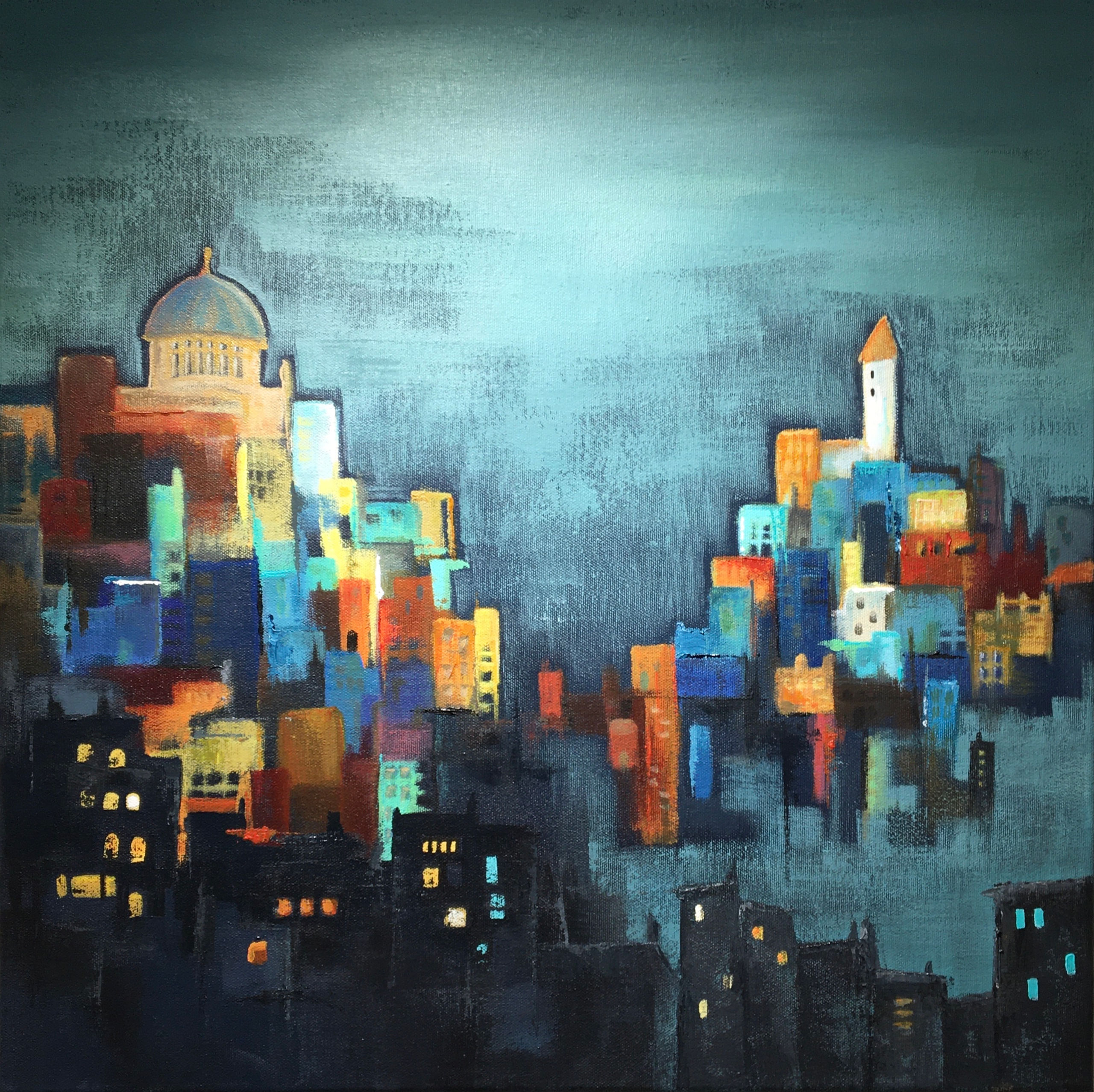 Morning Mist Rising Print 45.5cm X 45.5cm