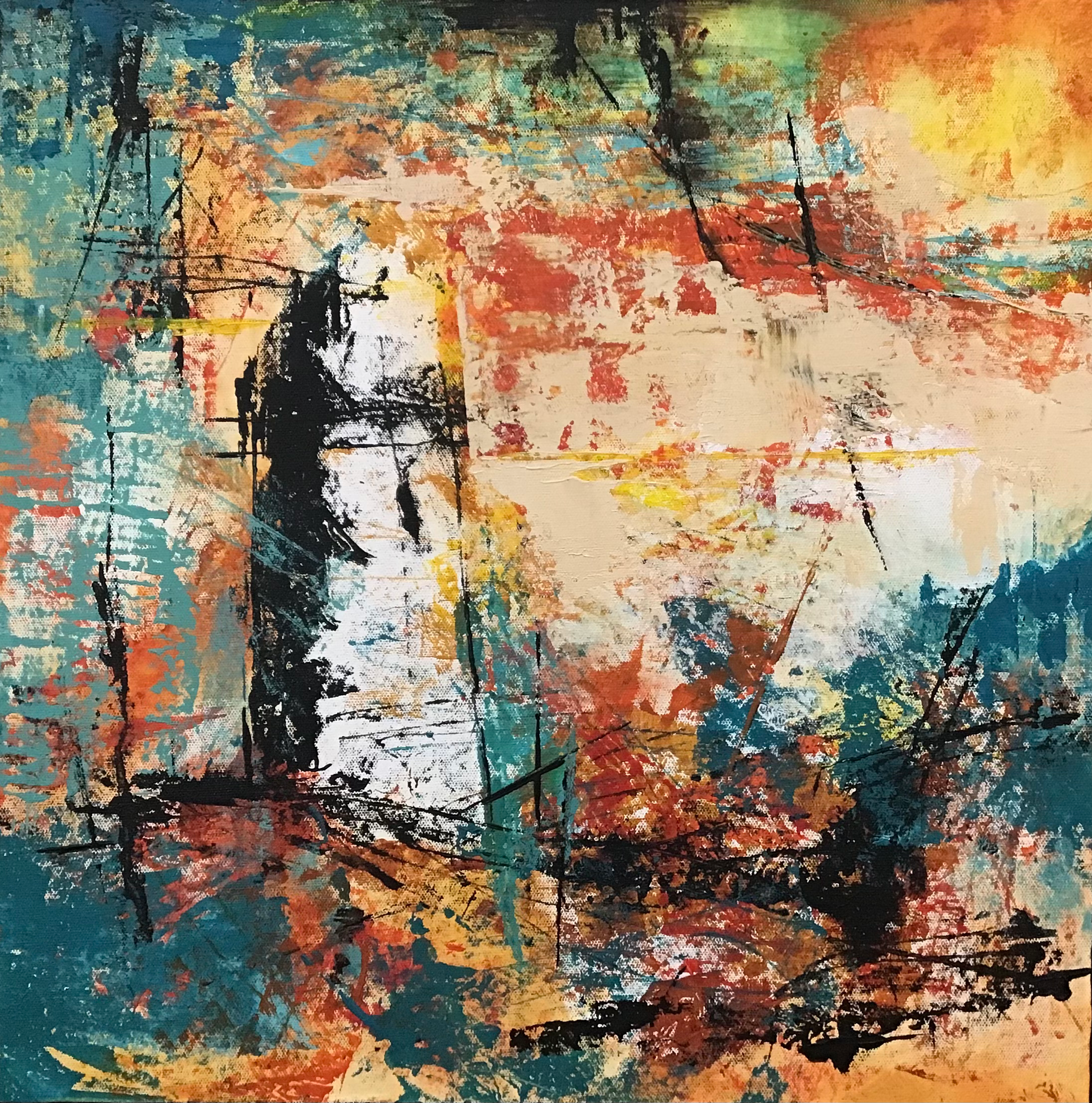 On The Rocks Print 45.5cm X 45.5cm