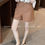 Thumbnail: Gracetina hoo French style loose twill all-linen shorts (KA719)