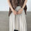 Thumbnail: Luxi Gentle Holiday Style Drape Solid Color A line Swing Skirt (9732)
