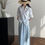 Thumbnail: Taochuan French style V-neck lace patchwork shirt (2685)
