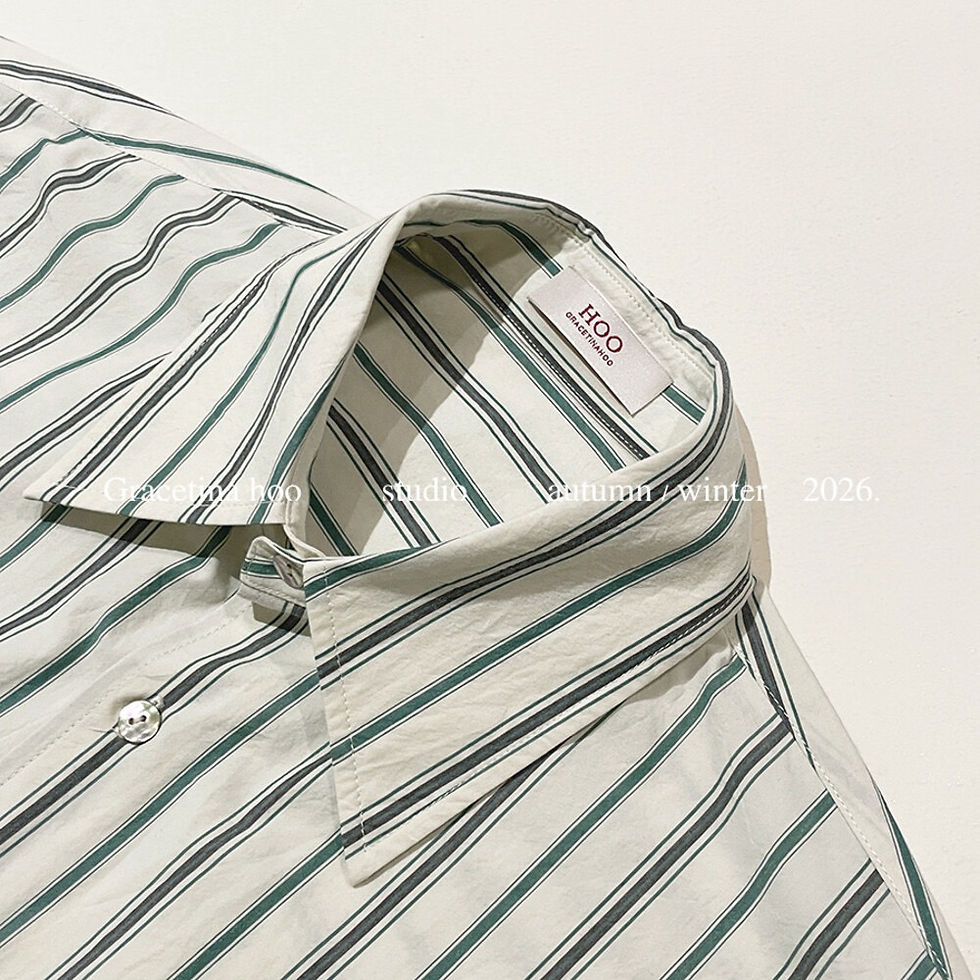 Thumbnail: GRACETINA HOO French Style Retro Stripe Versatile Shirt (CSA7157)