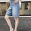 Thumbnail: Gracetina hoo Vintage Washed Straight Cropped Jeans (NB0123)