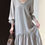 Thumbnail: Tangerien French style loose fishtail V-neck dress