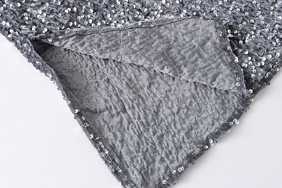 Thumbnail: Sinan Trendy Sequined Slit Straighten Skirt (SN4908)