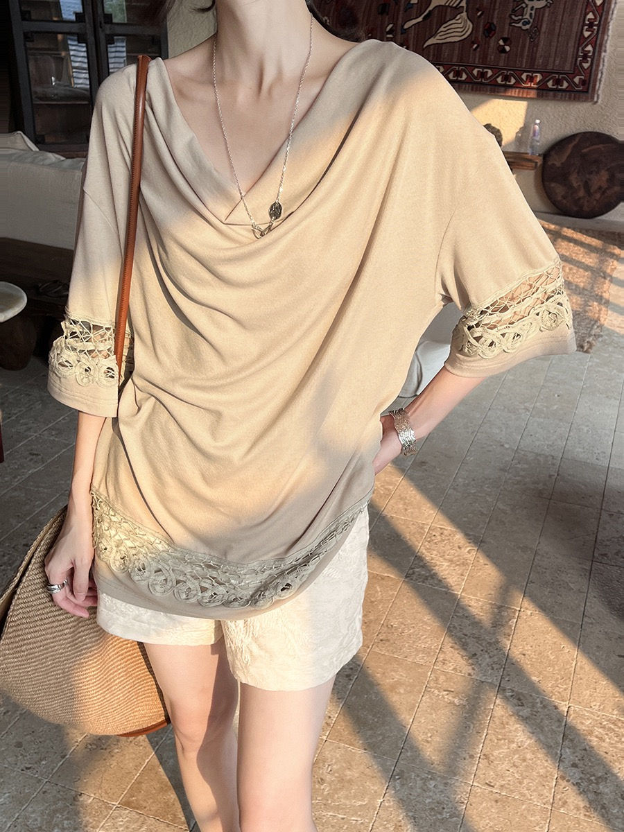 Gracetina Hoo French Styld Linen Jacquard Versatile Casual Shorts (KA6149)