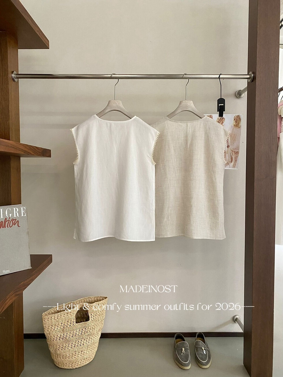 Thumbnail: MADEIN OST Resort Style Fringe Sleeveless Vest (91537)