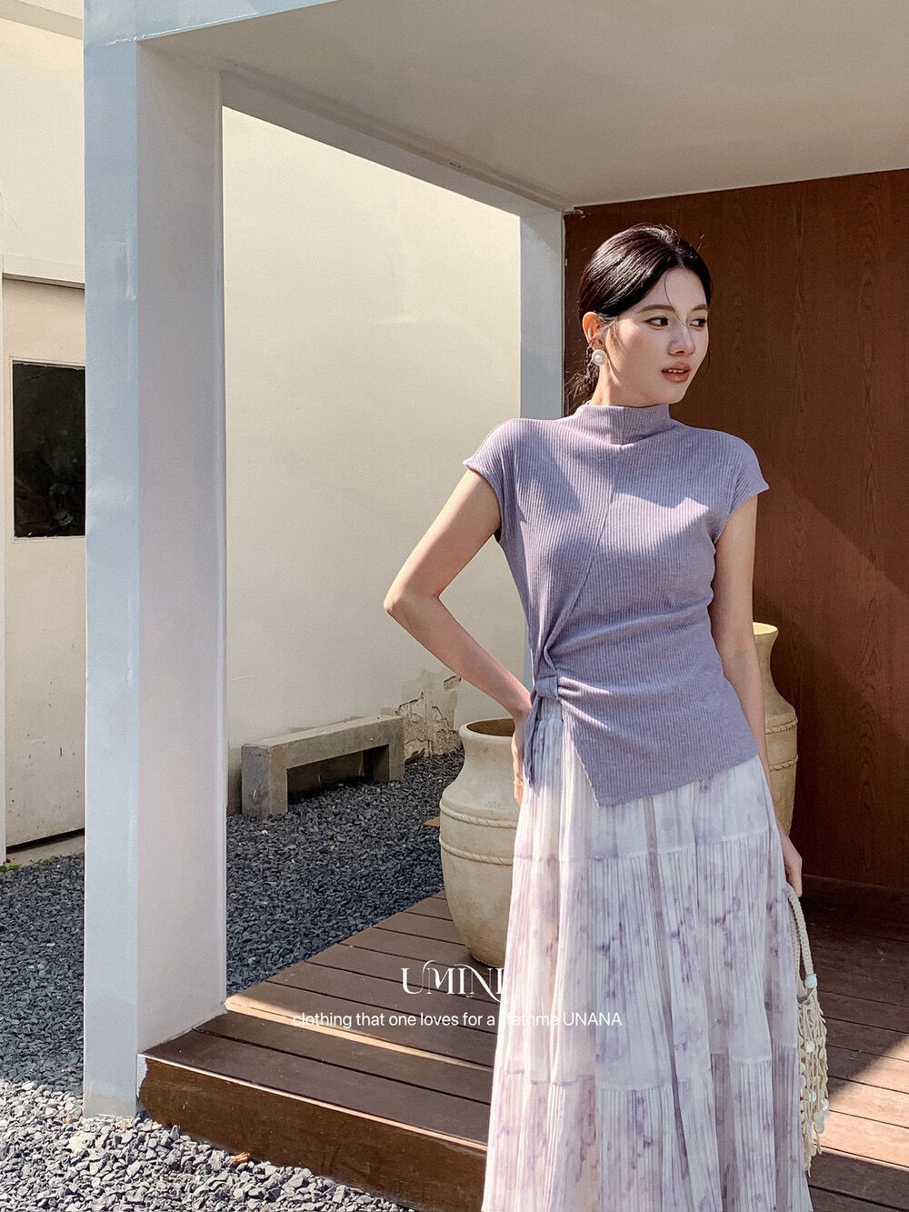 U+MINI Korean Style Simple Slimming Top (D3255)